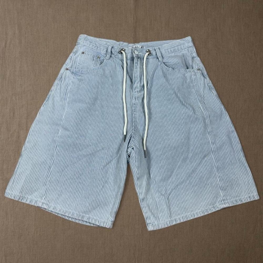 Malca by Galita striped denim shorts/jorts M